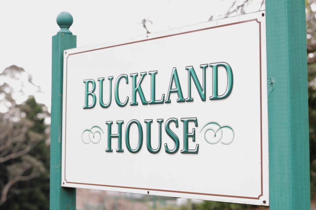 Buckland Aged Care Services entry sign